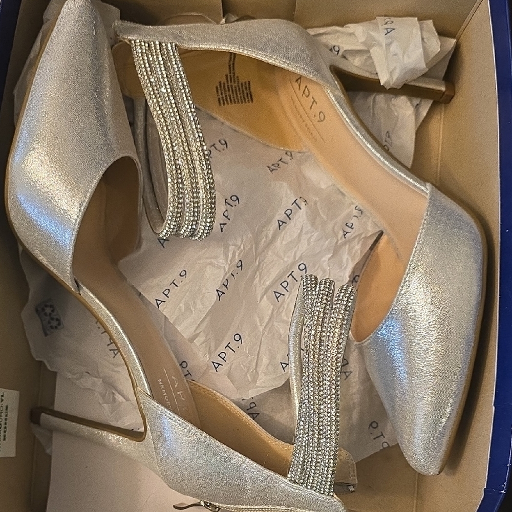 Apt. 9 Shimmering Silver Heels